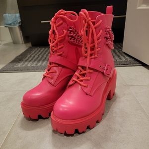 Cape Robbin Pink Combat Boots